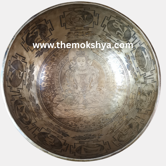 P-etching- White Tara Singing Bowl